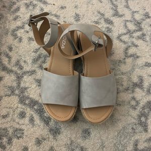 Soda Grey Platform Espadrilles
